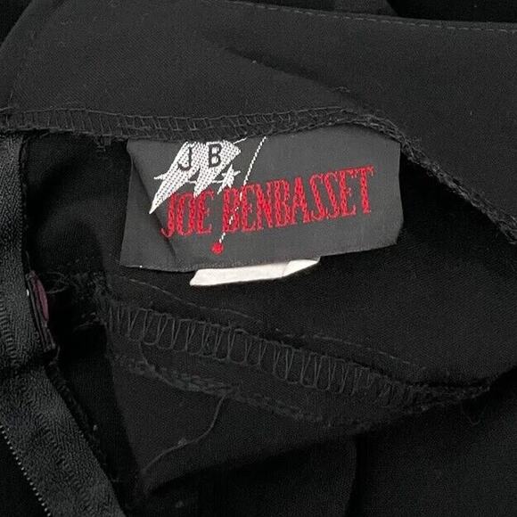 Vintage Joe Benbasset Size 11 Black Swing Skirt Dark Gothic Pin up Y2K Preppy - Picture 5 of 8